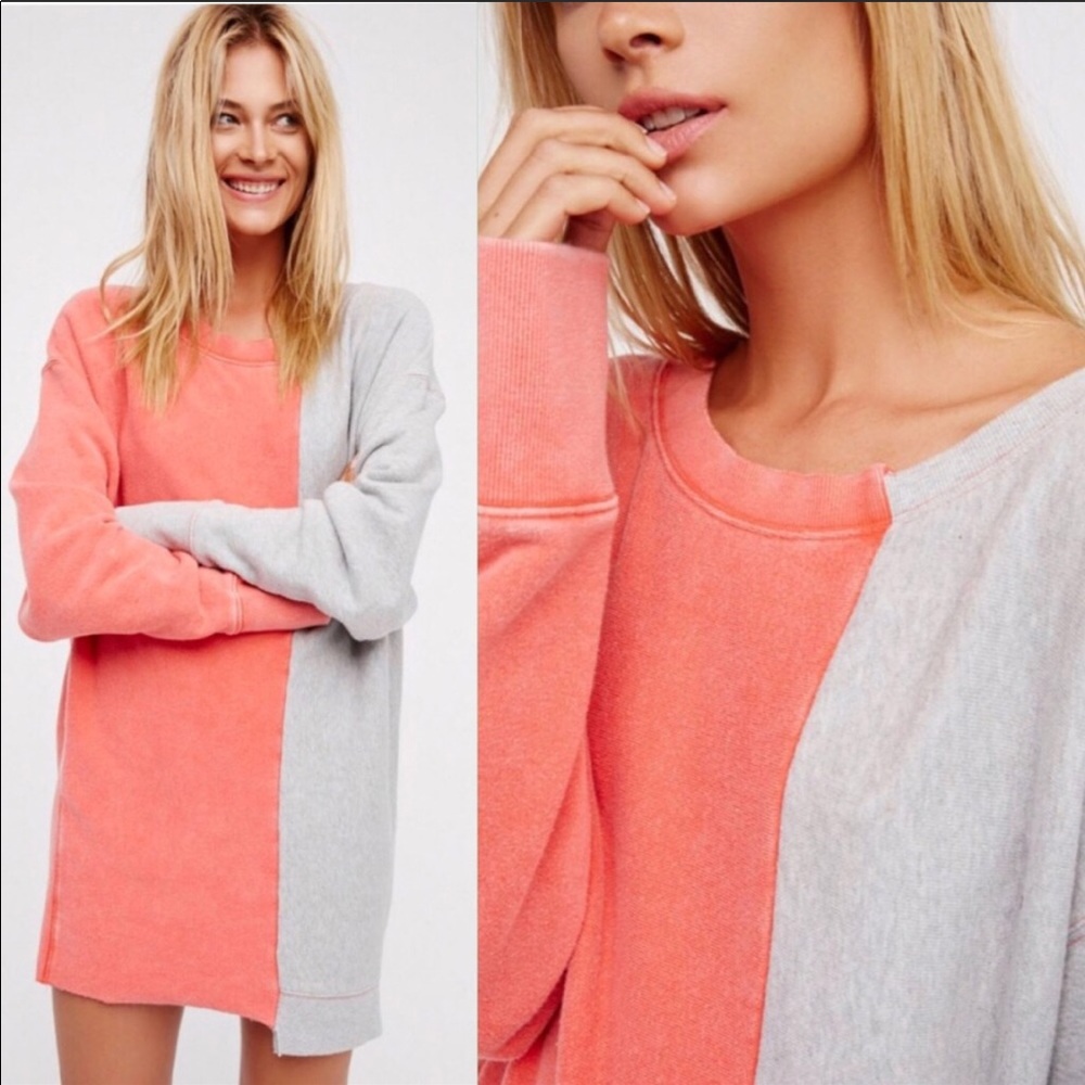 Free People Coloring In Pullover Sweatshirt NWT - Picture 3 of 3
